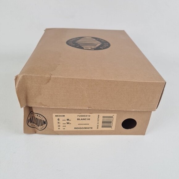 PALLADIUM Blanc Hi 72886419 Hiking Canva Boots Blue Boot SZ 6 Men = 7.5 Women - Picture 10 of 10